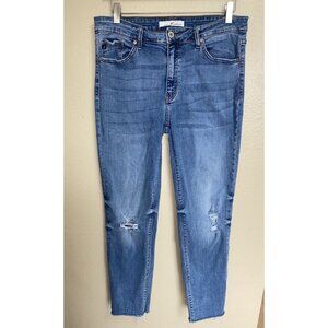 Kancan Jeans Skinny Ankle Distressed Raw Hem Stretch Size 30